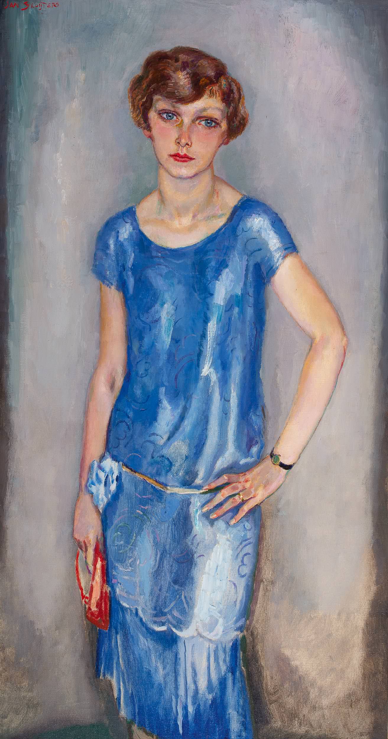 Lady in blue dress, 1928